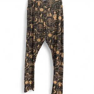 SOLD Killstar Leggings - Black and Gold Tarot card Graphic